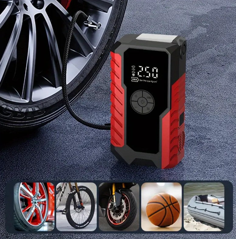 12V smart clip car starting power supply, portable car wireless inflatable pump power bank
