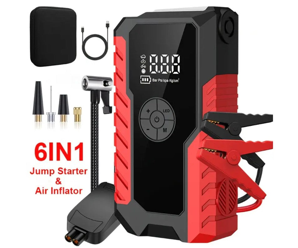 12V smart clip car starting power supply, portable car wireless inflatable pump power bank